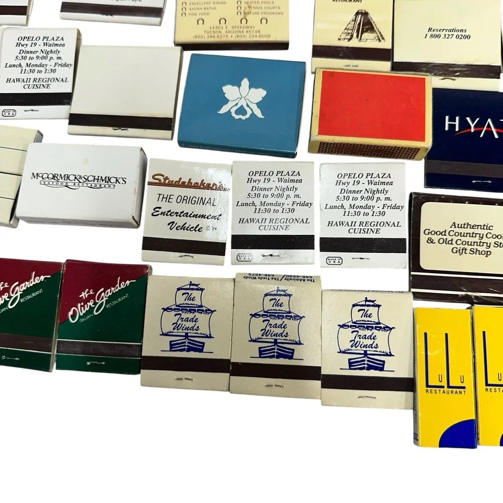 Huge Lot Of 100+ Matchbooks & Boxes From Various locations